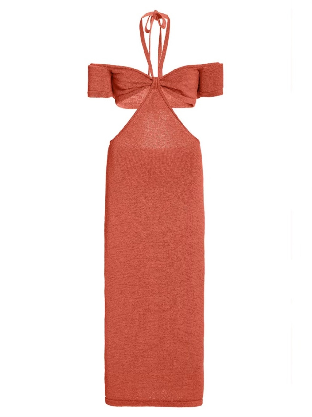 Cult Gaia NWT Alicia Cutout Knit Off-The-Shoulder Midi Dress in Jasper Small - Picture 7 of 16